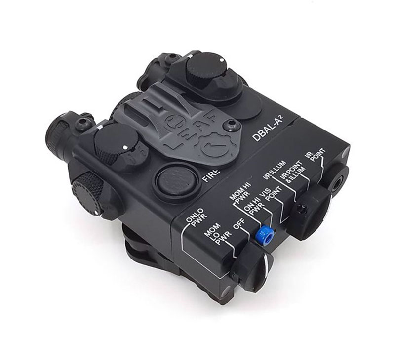 DBAL-A2 AN / PEQ-15A Type IR (Infrared) +Red Laser Lenses Black
